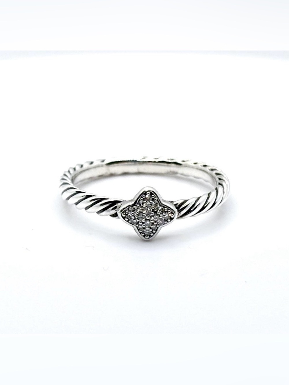 David Yurman Diamond Quatrefoil Ring
